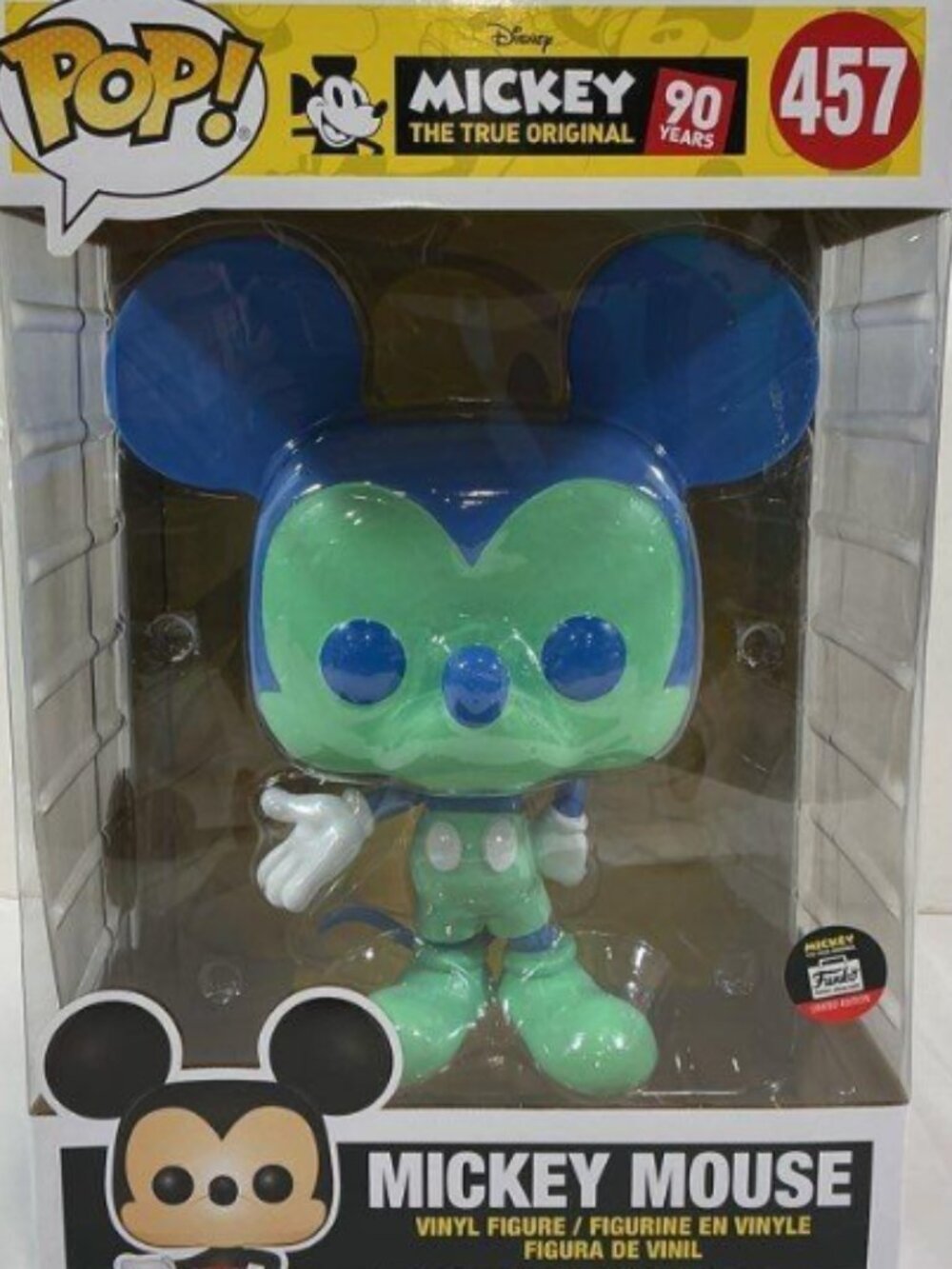Funko Pop Disney Mickey Mouse 10" Blue Green Super Sized Figure 457 Exclusive